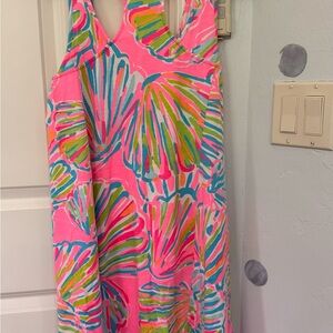Lilly Pulitzer Pink Multicolor Shell-Print Sleeveless Dress